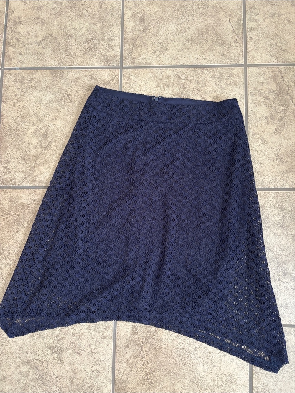 Cato Navy Blue Lace Style Skirt Size 10